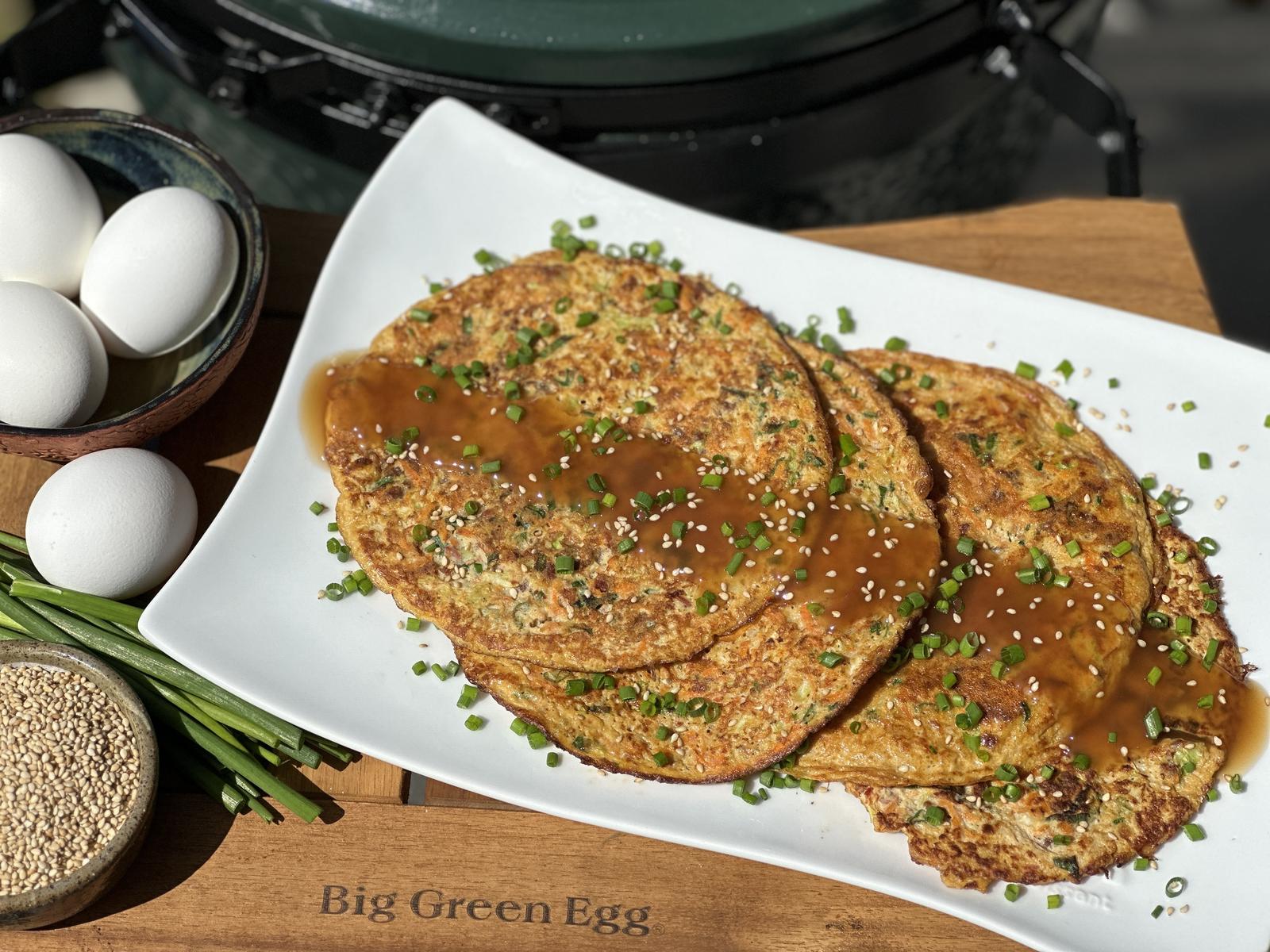 Egg Foo Young on a Big Green Egg